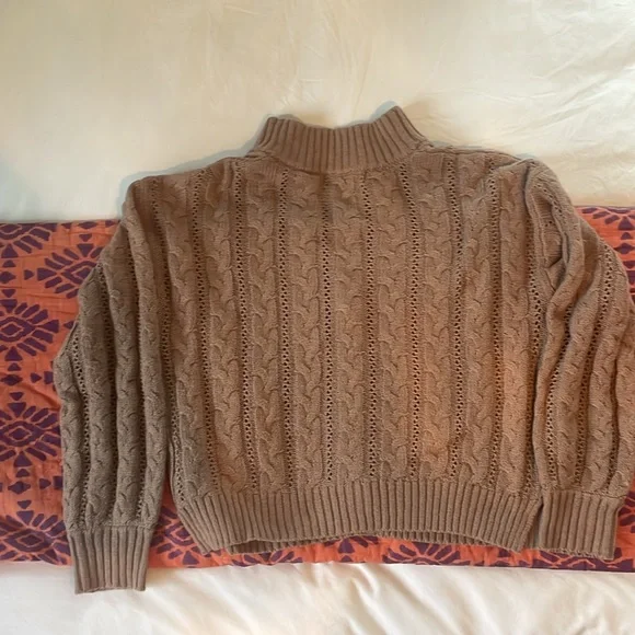 New ABLE cable knit cardigan button up high neck - Picture 3 of 3